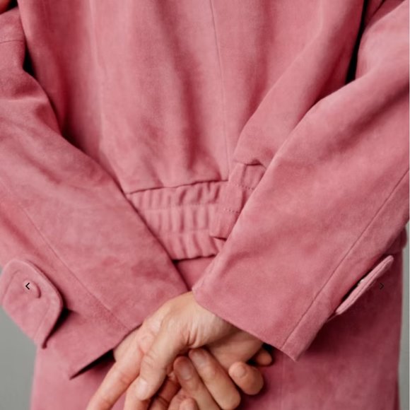 SOLD // Sézane NWT Nelson Jacket in Rosewood Suede Size 40/US 8 - Picture 5 of 7